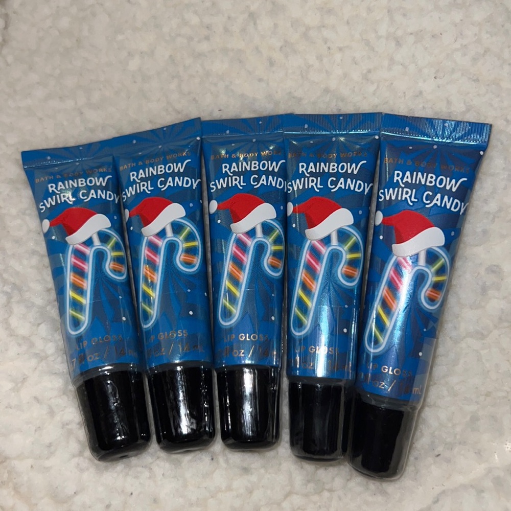 BBW 5pc lip gloss Rainbow Swirl Candy Lip gloss